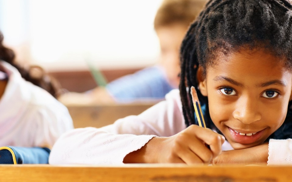 Young girl in classroom